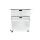 Extra Wide Core Cart with White Drawers