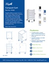 Polyethylene Compact 4 Drawer Locking Cart, 14 3/8" Width x 27 7/8" Height x 18 3/8" Depth, Silver Metallic