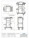 Phlebotomy Pro Cart,  32 3/8" Width X 43 1/8" Height X 20 1/4" Depth