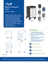 Black Polyethylene Compact Cart with White Drawers, 14 3/8" Width x 27 7/8" Height x 18 3/8" Depth