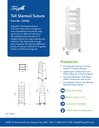 Tall Slanted Suture Medical Cart with Clear Door, 19 5/8" Width X 58" Height X 17 7/8" Depth