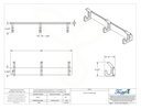 24 inch Adjustable Surgical Helmet Rack