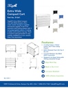 Extra Wide Compact Cart with White Drawers