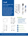 Polyethylene Core 6D Cart with Blue Drawers for Labs and Hospitals, 22 7/8" Width X 35 5/8" Height X 19 3/8" Depth