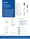 Tall Locking Cart 8D with White Drawers