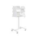 53944 Height Adjustable Doube-Sided Medical Suture Stand Companion Cart, 24 x 61 ½ x 19 ½ inches WHD