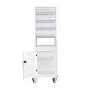 Tall Narrow Suture Medical Cart with Clear Lockable Door