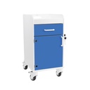 Bedside Cart with Blue Drawer