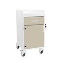 Bedside Cart with Beige Drawer