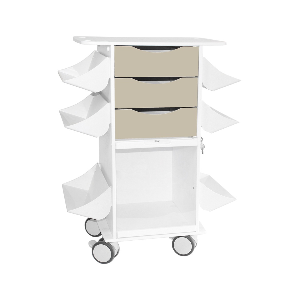 Core CL Cart with Beige Drawers