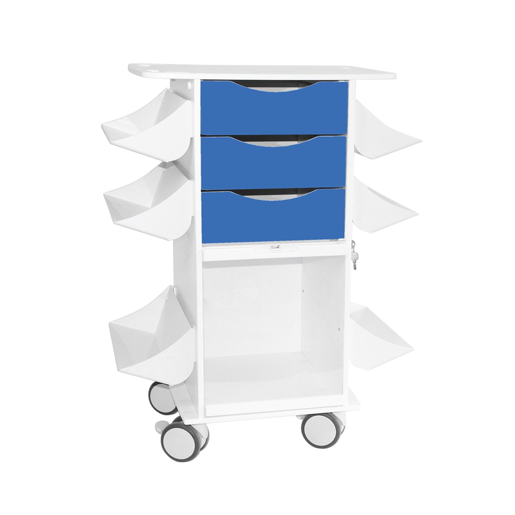 Core CL Cart with Blue Drawers