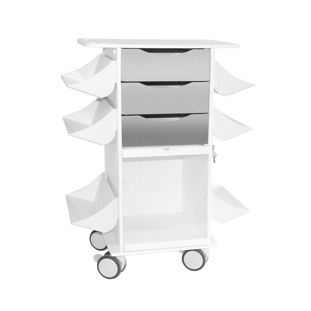 Core CL Cart with Silver Drawers