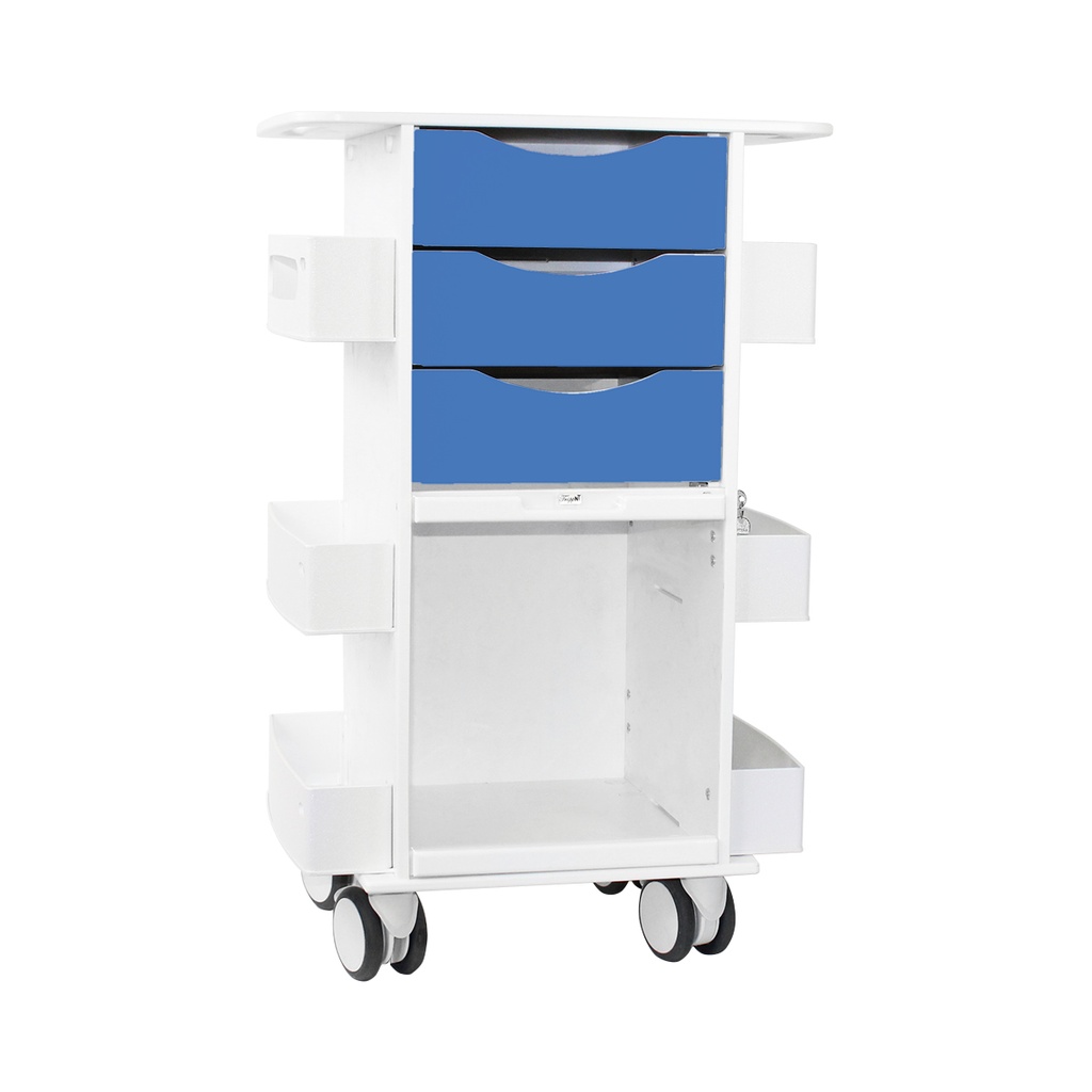 Core DX Cart Blue with Sliding Door