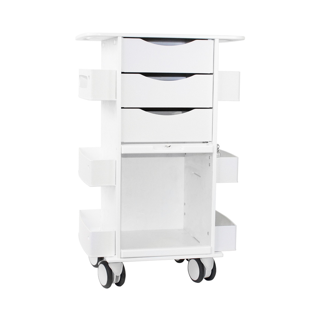 Core DX Cart White with Sliding Door