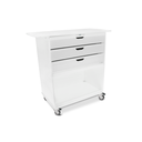 Extra Wide Core Cart with White Drawers