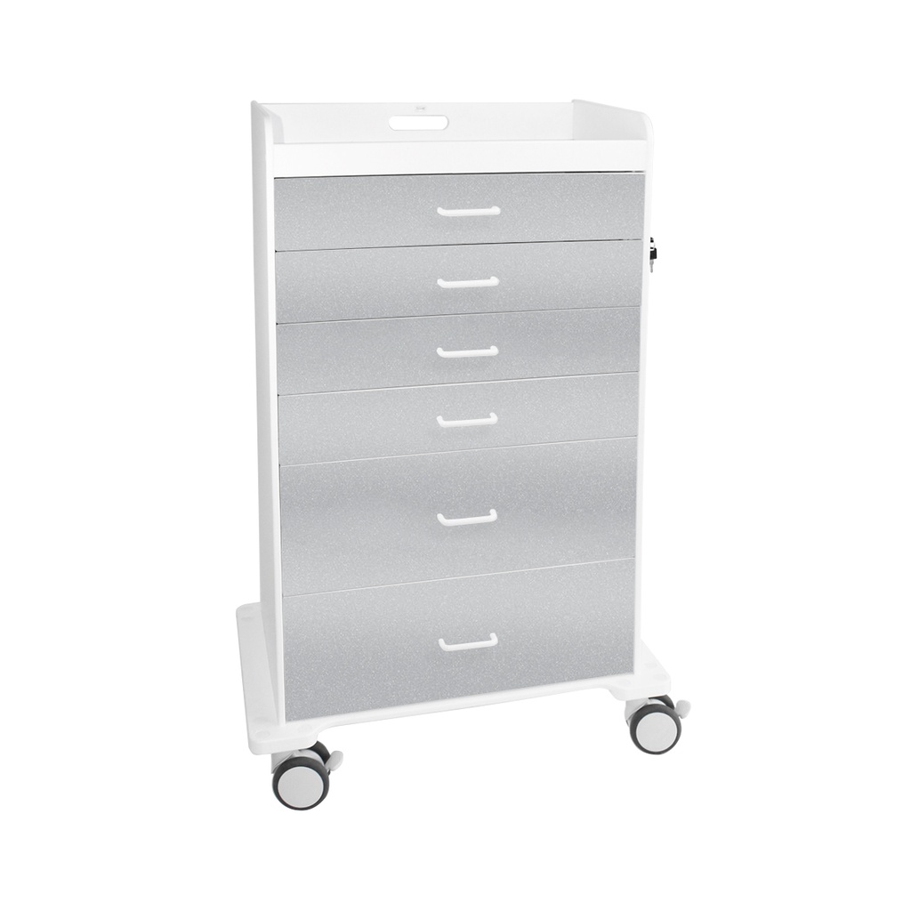 Procedure Cart with Silver Drawers