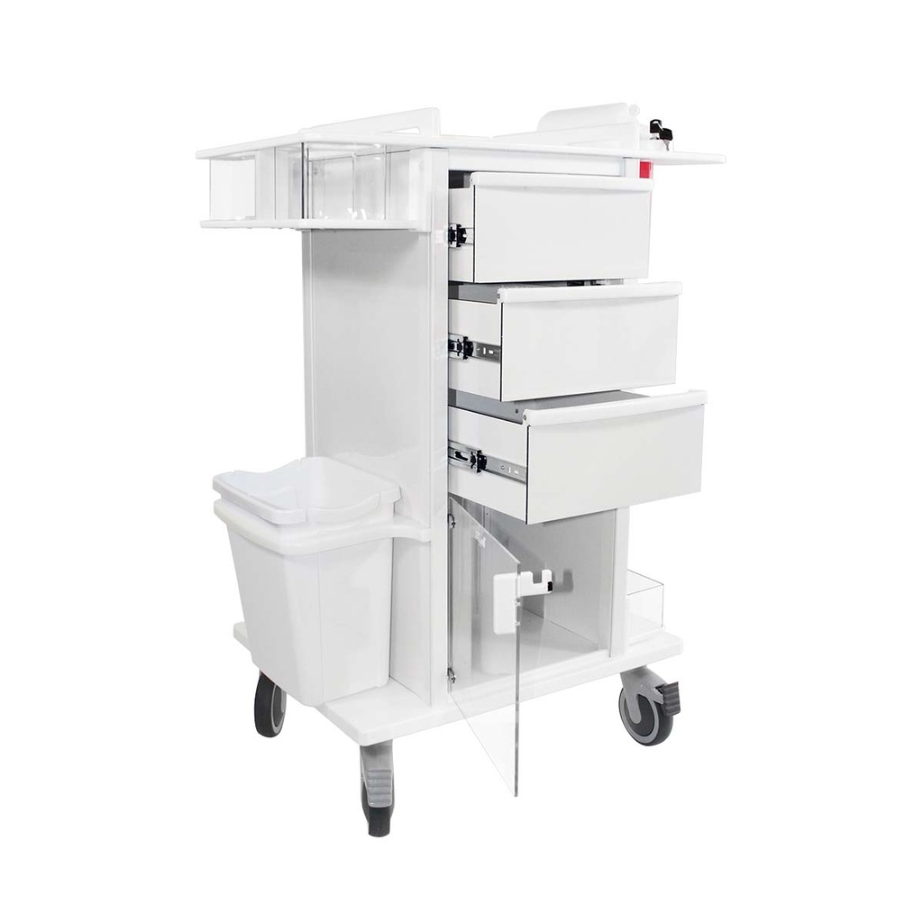 Medical Phlebotomy Pro Cart,  32 3/8" Width X 43 1/8" Height X 20 1/4" Depth