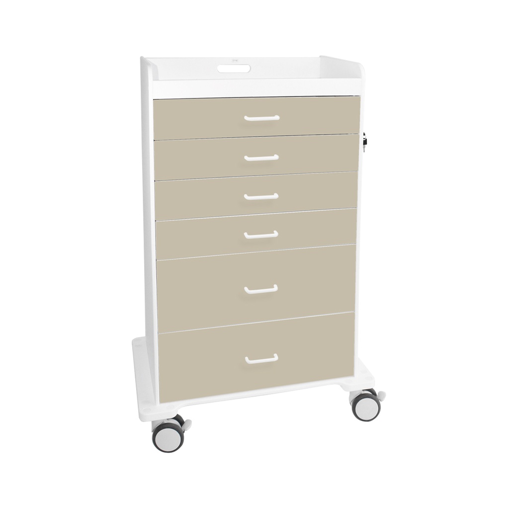 Procedure Cart with Beige Drawers