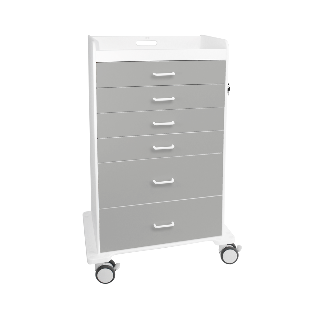 Procedure Cart with Gray Drawers