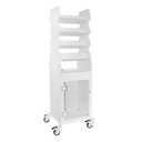 Tall Slanted Suture Medical Cart with Clear Door, 19 5/8" Width X 58" Height X 17 7/8" Depth