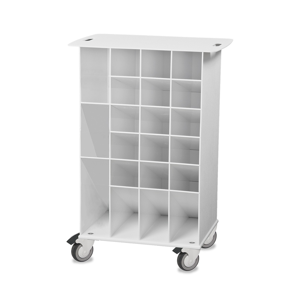 TrippNT White Angled Pipette Cart