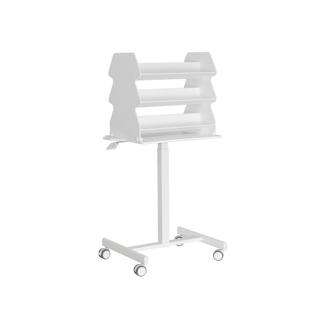 53944 Height Adjustable Doube-Sided Medical Suture Stand Companion Cart, 24 x 61 ½ x 19 ½ inches WHD