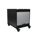 Equipment Cart Black 18 x 24, 24" Height, Adjustable Shelf, Tambour Door