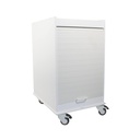 Equipment Cart White 18 x 24, 35" Height, Adjustable Shelf, Tambour Door