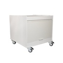 Equipment Cart White 24 x 24, 24" Height, Adjustable Shelf, Tambour Door