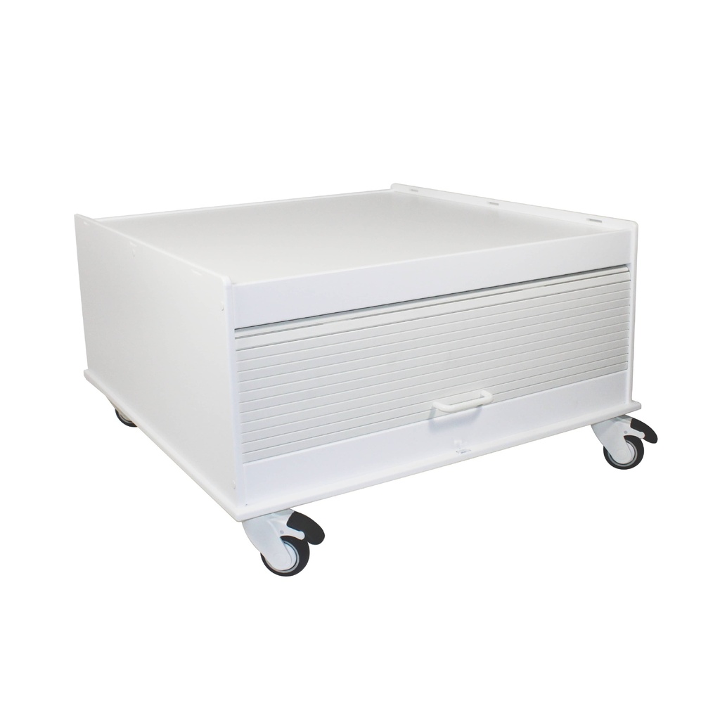 Equipment Cart White 30 x 30, 18" Height, Tambour Door