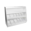 L Lab Storage Shelf w/ 2 Shelf & 12 Bins