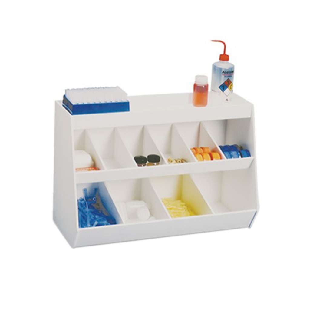 MRI Lab Storage Shelf with 10 Bins