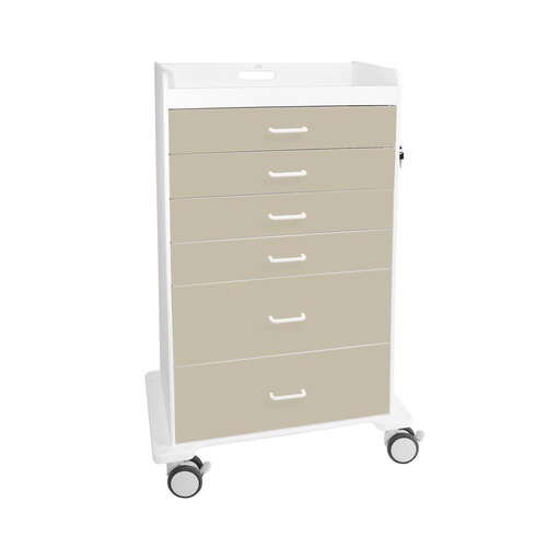 [51078] Procedure Cart with Beige Drawers