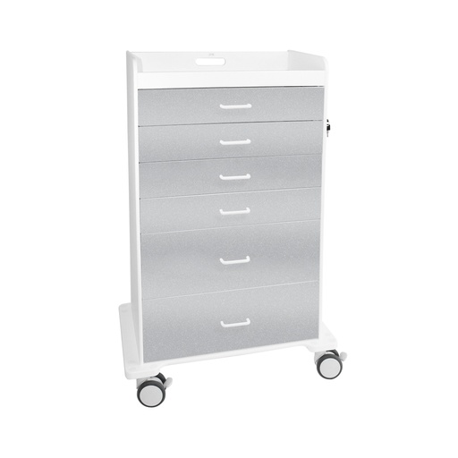 [51079] Procedure Cart with Silver Drawers