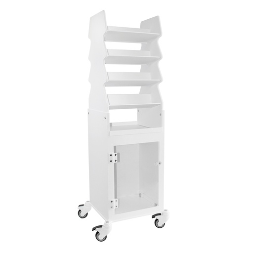 [50252] Tall Slanted Suture Medical Cart with Clear Door, 19 5/8" Width X 58" Height X 17 7/8" Depth