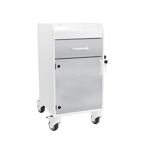 [53549] Bedside Cart with Silver Drawer