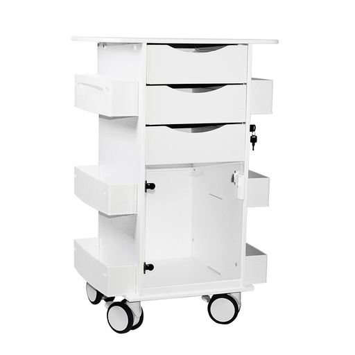 [53517] Core DX Cart White with Hinged Door