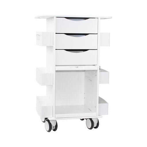 [53370] Core DX Cart White with Sliding Door