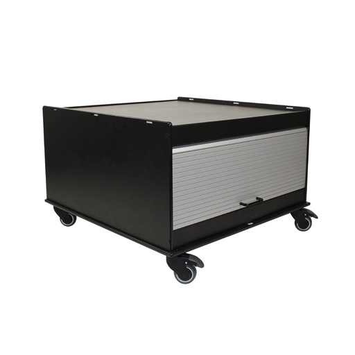 [53643] Equipment Cart Black 30 x 30, 18" Height, Tambour Door